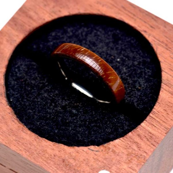 Koa and Titanium Ring 8mm