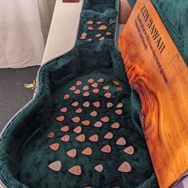 koa wood guitar picks - authentic hawaiian koa